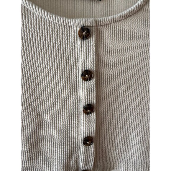 Audrey 3+1 women’s size medium cropped long sleeve top - Picture 4 of 7